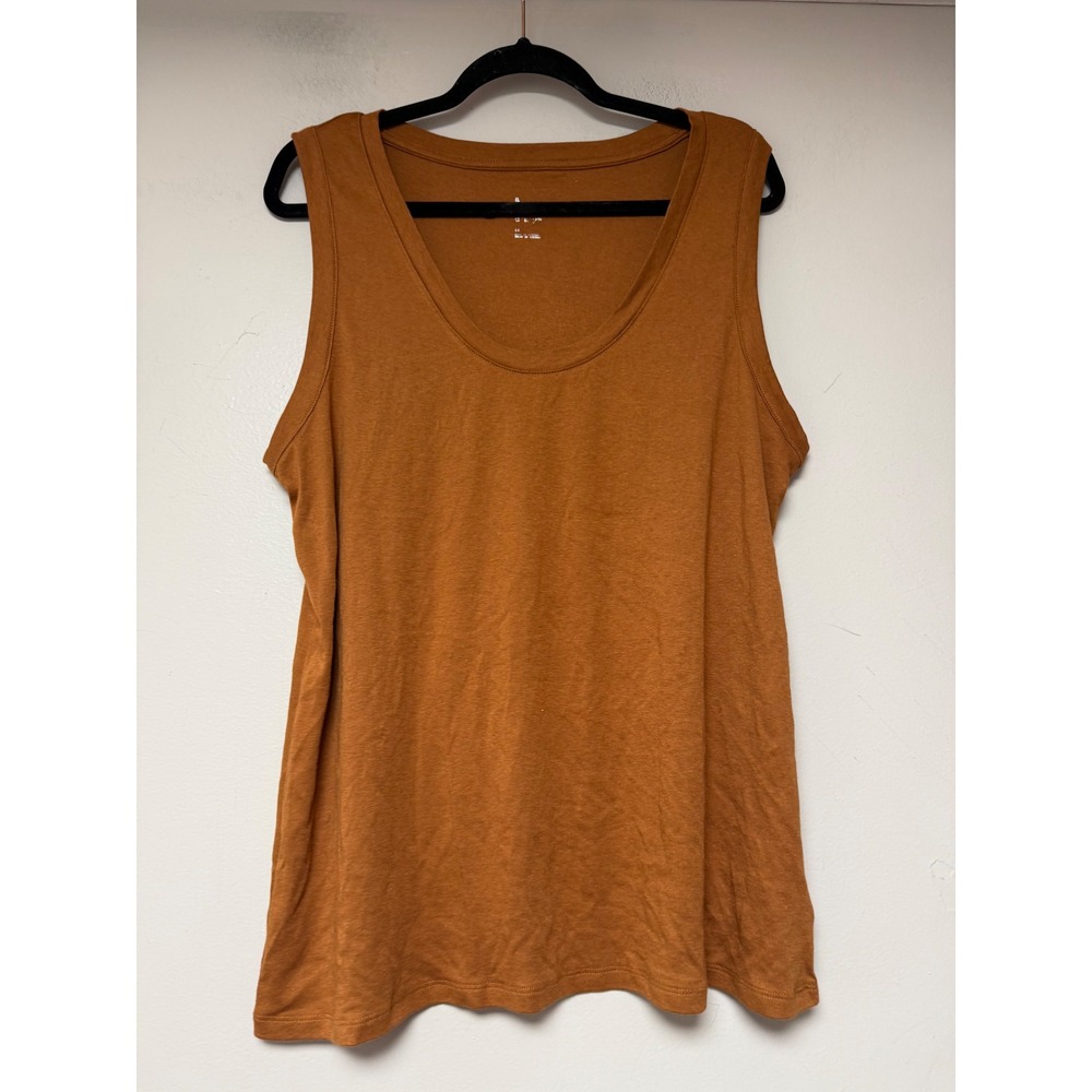 a new day Rust Orange Scoop Neck Tank Top